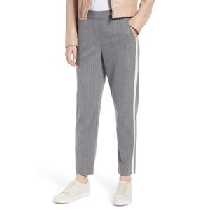 Halogen Gray White Pinstripe Pull-on Pants